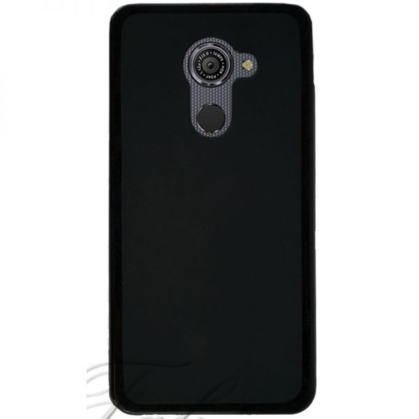 K-S-Trade Custodia Paraurti In Silicone Nero Per Vodafone Smart Platinum 7, Cover Morbida TPU Con Protezione Posteriore
