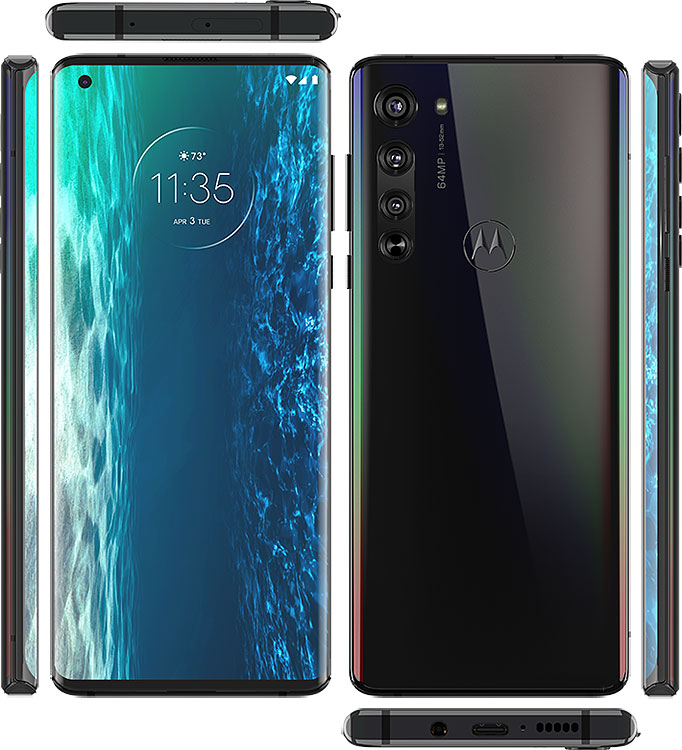 Motorola Edge is Released, Exp, May 2020 Coming Soon, it has Octa-core CPU, 4/6 GB RAM, 128GB Storage, 6.7 inches Display, 64+8+16+TOF ⟳ 25MP Cameras, 4500mAh Battery and powered by Android 10 and Fingerprint (under display, optical), accelerometer, gyro, proximity.Models..XT2063-3