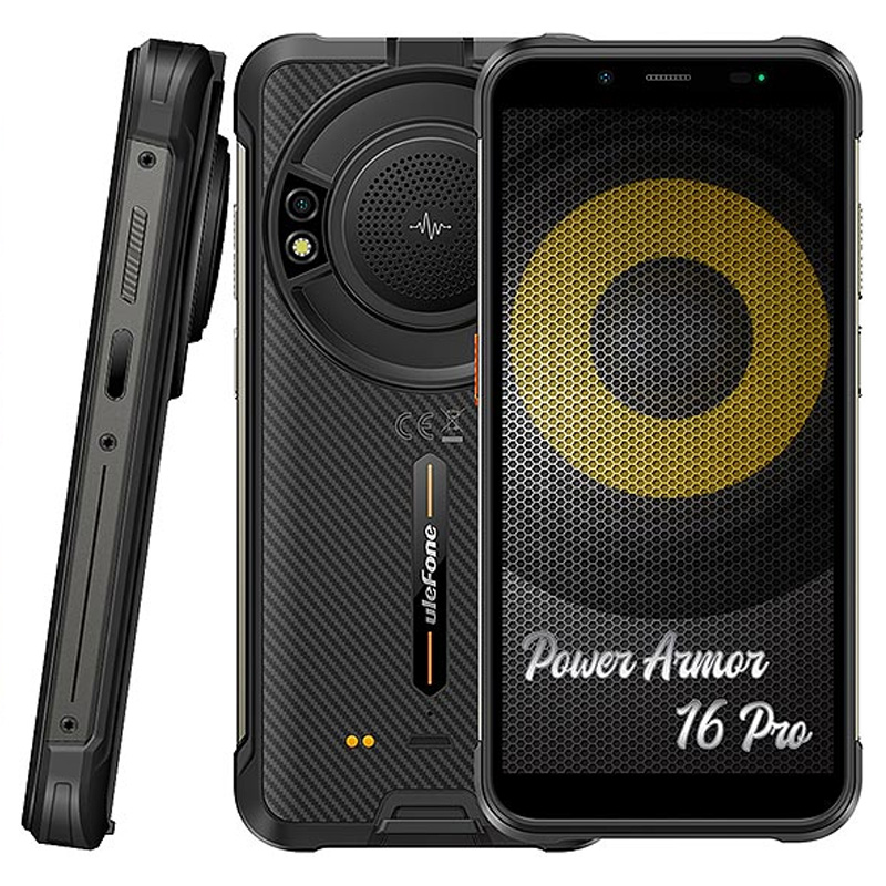 Custodia Ulefone Power Armor 16 Pro (5.93'') + Vetro Temperato Inclusa – Cover Morbida In Silicone Nero Antigraffio E Antiurto